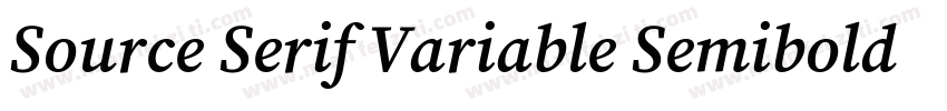 Source Serif Variable Semibold字体转换